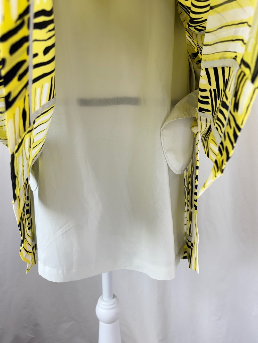 Diane Von Furstenberg DVF Hayley Silk Print Pleated Dress Sz 6 Yellow Black - Picture 10 of 17